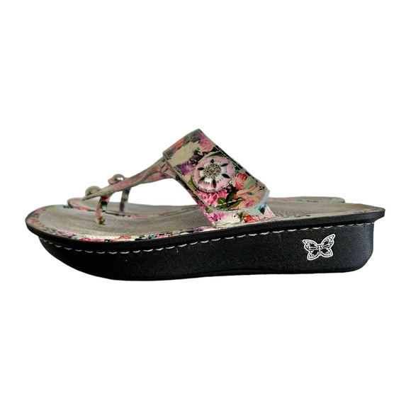 Alegria Carina Lighten Up Thong Floral Sandals Size EU 38 US 8-8.5 - Picture 3 of 12